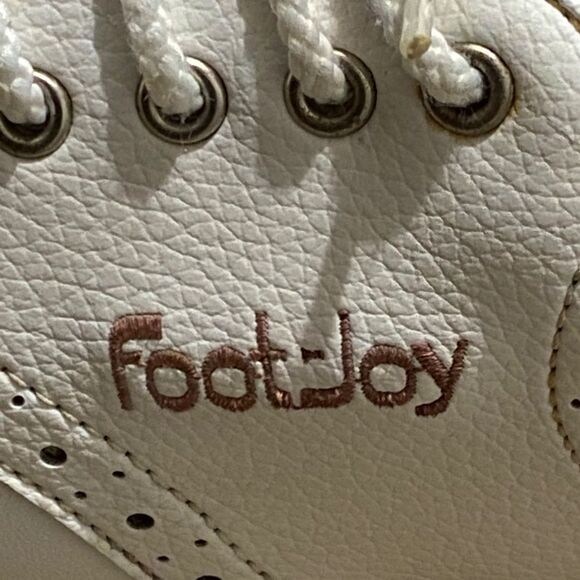 Foot-Joy Green-Joys’ WOMEN’s WHITE LACE UP GOLF SHOES Sz- 7.5 - Picture 8 of 11